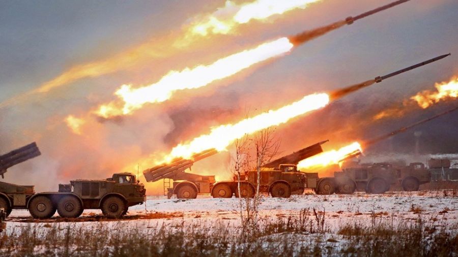 Реактивные системы залпового огня «Град» разбили украинскую артиллерию