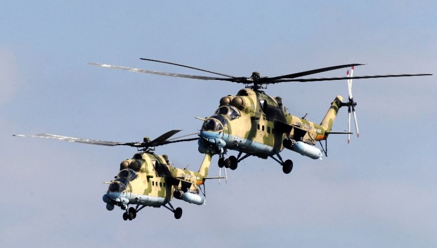 В районе Скадовска под Херсоном замечена высокая активность боевых вертолетов ВКС России