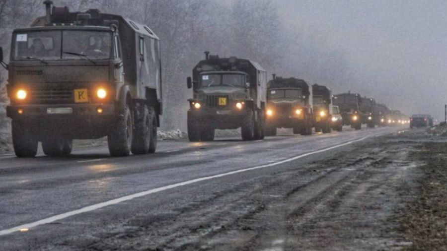 В СМИ Украины знаки «Колонна» на грузовиках ВС Беларуси приняли за военные символы