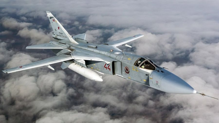 В Сети появилось видео с подбитым бомбардировщиком Су-24 ЧВК "Вагнер"