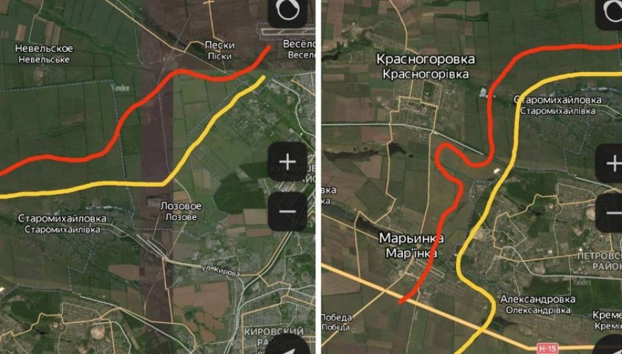 Безсонов показал на карте продвижение войск ВС из РФ и НМ ДНР к западу от Донецка за 28 июля
