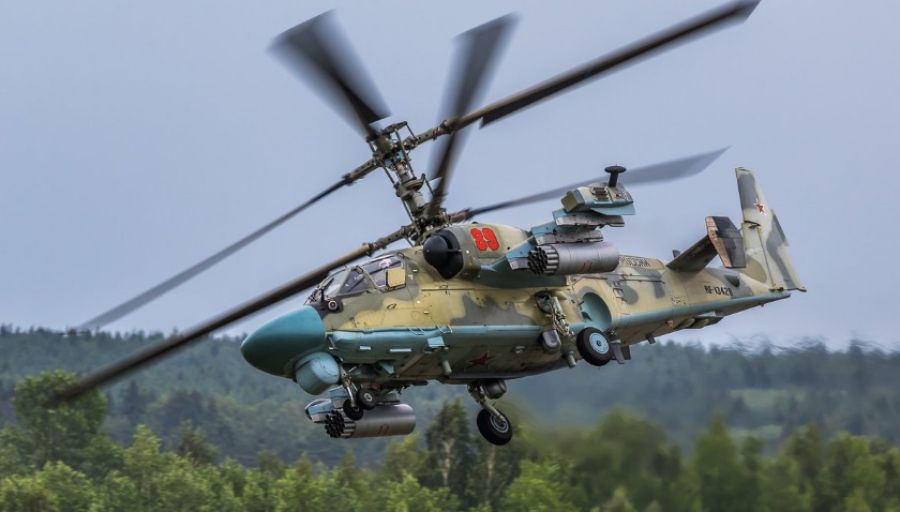 Минобороны опубликовало видео точного удара ракеты с Ка-52 по опорному пункту ВСУ