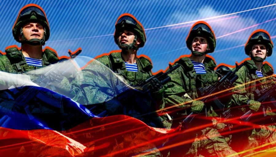 РВ: Спецназовец «Русак» из группировки «О» ВС РФ водружает Знамя Победы над Волчеяровкой