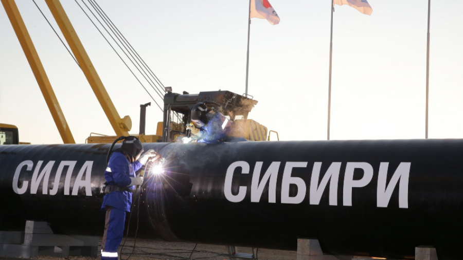 Поставки газа из России в Китай по проводу «Сила Сибири» растет