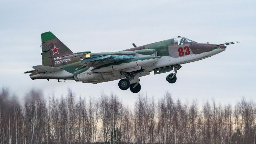RusVesna: боевая работа авианаводчика и двух пар штурмовиков Су-25 на фронте Донбасса