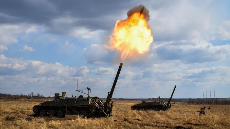 Мощный уральский 2С4 «Тюльпан» уничтожает временный штаб ВСУ в Лиманском районе ДНР