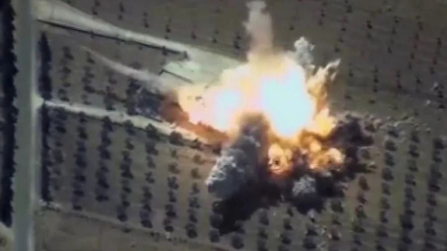 РВ: Опубликованы кадры ракетного удара ВС РФ в район штаба ГУР Минобороны Украины в Киеве