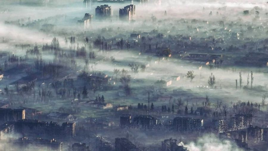 "РВ" опубликовала видеокадры боев в Бахмуте с дрона ЧВК "Вагнер"