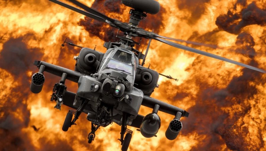 РВ: Вертолет Ка-52 «Аллигатор» уничтожает боевиков ВС Украины на Лиманском направлении