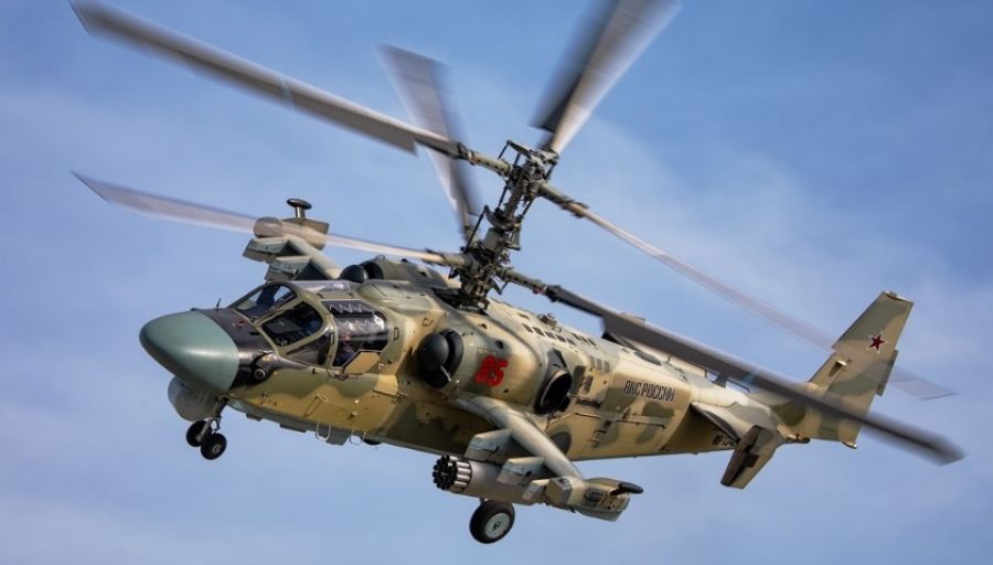 Минобороны РФ показало кадры пуска ракет экипажами Ка-52 по технике ВСУ