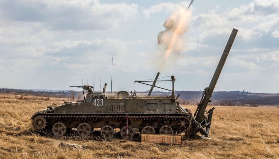 РВ: Мощные миномёты ВС России 2С4 «Тюльпан» уничтожают опорники ВС Украины