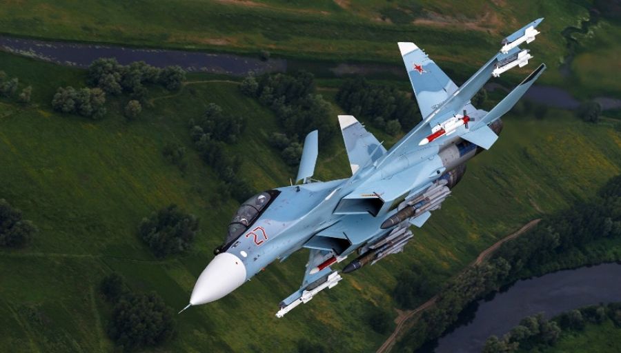 РИА Новости: Истребитель Су-30СМ ВКС России уничтожил украинский самолет во время патрулирования