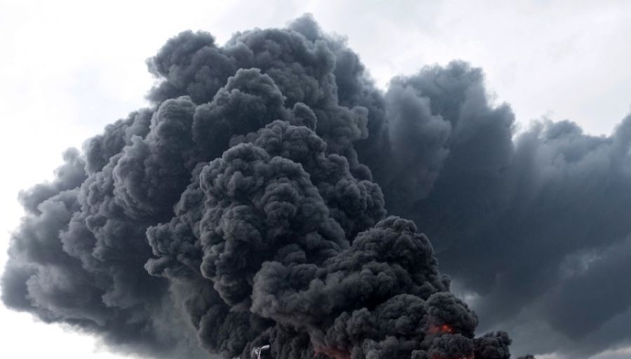 РВ: Мощный пожар на Приднепровской ТЭС в Днепропетровске