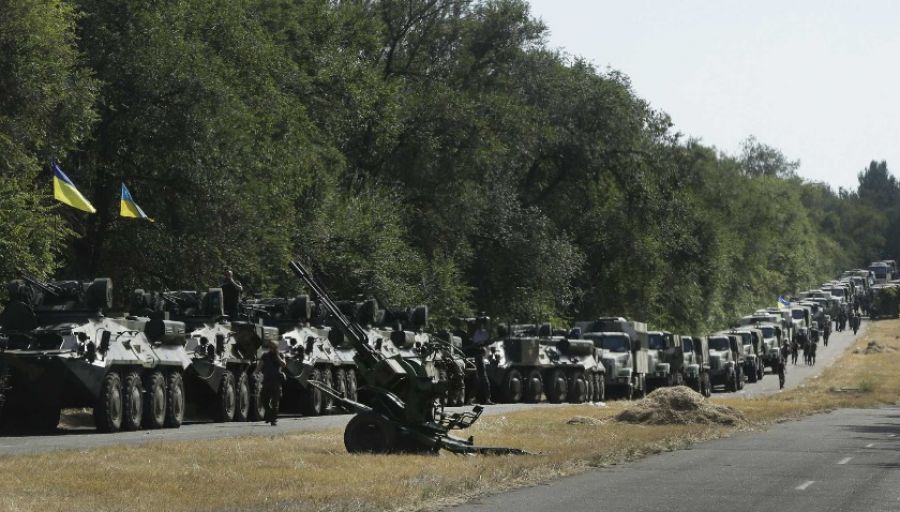 Колонна военной техники ВС Украины была замечена движущейся в Херсонском направлении